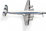 Herpa Lufthansa Lockheed L-1649a Super Star &ndash; tarneskeem 573030 mudellennuk 1:200 skaala, kollektsioneeritav mudel ilma aluseta, metallist valge miniatuurne mudel