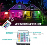 T-sunus rgb led prožektor v&auml;litingimustesse 100 w, ip65 veekindel koos kaugjuhtimispuldiga, 16 v&auml;rvi ja 4 režiimi peo, aia, baari, dekoratsiooni, j&otilde;ulude jaoks