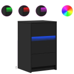 &ouml;&ouml;kapp，&ouml;&ouml;laud LED-valgustusega, must, tehispuit CFE96563