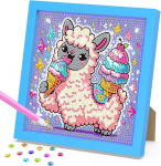 Domrom alpaka teemantmaal lastele raamiga, teemantmaali komplekt, t&auml;ielik mosaiigi valmistamine t&uuml;drukutele ja poistele t&auml;iskasvanutele, 5d teemantmaal, teemantmaal, pildid, kunstik&auml;sit&ouml;&ouml; kodukaunistuseks