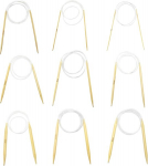 Natosu 9 suuruses ringvardaste komplekt bambusest, kahepoolsed vardad, naturaalsest bambusest ringvardad algajatele ja professionaalidele, 2.5/3.5/4.5/5.5/6/7/8/9/10 mm