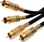 Deleycon 2,5 m audio Rca kaabel 2x Rca isane kuni 2x Rca isane audio Hifi kaabel kullatud t&auml;ismetallist Rca isane vastuv&otilde;tja kodukino m&auml;ngukonsool