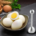 Lonwiner 3 tk roostevabast terasest munaviilutaja, munakoore avaja, munakoore avaja k&otilde;vadele ja pehmetele munadele, 1 x munatops + 1 x munalusikas