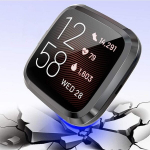 Pacebid &uuml;mbris, &uuml;hildub Fitbit Versa 2-ga, &otilde;huke pehme paindlik Tpu &uuml;mbris, l&auml;bipaistev igak&uuml;lgne kaitsekile Fitbit Versa 2 jaoks, must