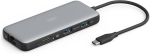 Digitus Usb-c dokkimisjaam - 8 porti - 2x Hdmi Ultrahd 4k/60hz - 2x Usb-a 3.2 Gen2 - 1x Usb-c 100w Pd 3.0 - 1x Rj45 - topeltkaardilugeja - hall
