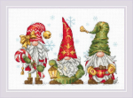 Riolis ristpistes komplekt "l&otilde;busad p&auml;kapikud", loendatud muster, 30 x 21 cm