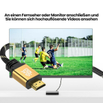 Jamega - 1,5 m Hdmi kaabel 4k 60hz 2.0 - kiire Ethernet Cec Arc kaabliga Hdr 3d 18gbps 2160p U-hd Ultra Hdtv, &uuml;hildub Ps5/ps4/ps3, Blu-ray, Xbox Series S, Soundbar, Tv - kullatud