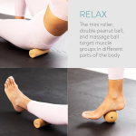 Navaris fastsiakomplekt, mitmeosaline kork - Mini maap&auml;hkli duo massaažipall, fastsiapall - selgrool&uuml;lidele, kaelale, joogale - Duoball massaažipallid, k&otilde;vad