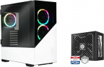 Enermax Enermaxk8 Argb Midi Tower m&auml;nguarvuti korpus Snow White & Revolution D.f. 2 1050w Gold toiteploki komplekt; K8ww-1050w