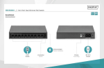 Digitus poe v&otilde;rgul&uuml;liti - 10 porti - fast ethernet - haldamata - 8x rj45 poe porti + 2x rj45 uplink - 60w poe eelarve - cctv režiim - 10/100 mbit/s - must