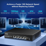 5 pordiga 10g poe l&uuml;liti haldamata 1 uplink pordiga, vimin 4 pordiga 10gbe poe l&uuml;liti toetab 100m/1000m/2.5g/5g/10g kiiruse automaatset l&auml;bir&auml;&auml;kimist, 10g nas v&otilde;rgule, toetab ieee802.3af/at, 100gbps l&auml;bilaskev&otilde;imet