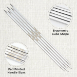 Knitpro 20 cm x 3.5 mm Nova Cubics kahe otsaga vardad, l&auml;ikiv messing