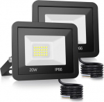 Led prožektor v&auml;litingimustes kasutamiseks, 20 w, 2000 lm, led turvavalgustid, veekindel ip66 seinavalgusti, t&ouml;&ouml;valgustus, k&uuml;lm valge 6000 k led prožektor v&auml;litingimustes lao, aia, tagaaia jms jaoks, pakend