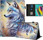 Rostsant &uuml;mbris samsung galaxy tab s5e jaoks pu nahast &uuml;mbris magnetiline alus samsung galaxy tab s5e rahakoti tahvelarvuti kaitse&uuml;mbris galaxy tab s5e 10.5 tolli sm-t720/sm-t725 valge hunt