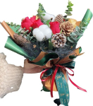 20 tk kahepoolne v&auml;rviline lilleline veekindel kingituste pakkepaber diy (roheline+kuld)