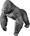 Gilde figuur Gorilla vaik must 21 x 29,5 x 26 cm