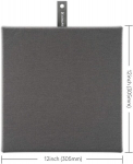 Termopressi matt 30,5x30,5 cm, kahepoolne, hall