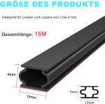 Ukse tihendusteip isekleepuv 12 mm (l) x 8 mm (s) / 15 m (p) ukseraami tihend painduv, veekindel tihendusriba tihenduskumm, kummist tihend tihendusteip, must