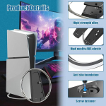 Lwtsrp vertikaalne alus ps5 slim konsoolile, vertikaalne alus on valmistatud abs roostevabast terasest, alus playstation 5, playstation 5 slim discs ja digital, vertikaalne alus ps5 slim konsoolile, must