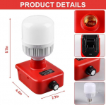 Akutoitel lamp einhell 18 v akule: einhell akutoitel lamp, 12 w led ehitusprožektor e27 pirnidega, reguleeritav 150&ndash;1300 lm, t&ouml;&ouml;valgustus, led prožektor, reguleeritava heledusega taskulamp