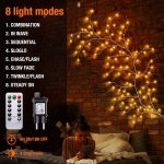 Daylumi haldjatuled kaseoks 96 led valgusoksad haldjatuled pistikuga, 8 režiimi diy valgustusega puu seina kaunistamiseks elutoas valgustatud puu kaunistus (1 tk)