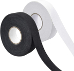 Jortmrd 2 rulli hokikeppi teipi, 25 m x 25 mm, isekleepuv j&auml;&auml;hoki teip, libisemiskindel j&auml;&auml;hoki reketi teip, hokikepi k&auml;epideme teip j&auml;&auml;hokikeppidele, tennisereketitele, sulgpallile, must, valge