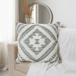 Dremisland dekoratiivne padjakate 45 x 45 cm - kootud padjakate must ja beež boho padjakate asteegi h&otilde;imu etnilised padjakatted magamistoa elutoa diivanile