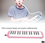 32 klahviga melodika, 42,5 x 10,5 cm / 16,7 x 4,1 tolli professionaalne abs suu melodika &otilde;hkpiano harmoonika melodika klaviatuuri orel melodika instrument kandekotiga t&auml;iskasvanutele &otilde;pilastele lastele (roosa)