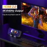 Qhou Steam Deck dokkimisjaam, 6 &uuml;hes dokkimisjaam, hdmi 2.0, 4k@60hz, gigabit ethernet, 3 usb c laadimisporti, &uuml;hildub valve steam deck, tv, switchiga