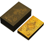 Kuldne Foolium Tarot Kaartide Komplekt Veekindla Paberiga Ennustamise Tekk Ennustamisvahend Vastupidavas Pakendis 78 Kaarti'