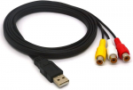 Usb kuni 3 Rca kaabel, 1,5 m, video- ja heliadapter