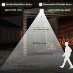 Fosingut 30 W Led prožektor liikumisanduriga v&auml;litingimustes, 3000 Lm Led v&auml;lisprožektor, 6500 K Ip66 veekindel v&auml;lilamp seinale, &ouml;&ouml;lamp liikumisanduriga garaaži, keldrisse, trepile