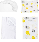 Flyideas Next 2 me voodilina beebile 83 x 50 cm, 8 osa &ndash; komplektis veekindel madratsikaitse voodile Next to Me ja madratsitele 50 x 83 cm ja sarnased, 100% puuvill