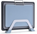 Clove plastikust l&otilde;ikelauad koos alusega bpa-vaba hallid l&otilde;ikelauad n&otilde;udepesumasinas pestavad 32 x 24, 30 x 20, 26 x 19 cm suured lihale, k&ouml;&ouml;gi l&otilde;ikelauad libisemiskindlad mahlarenniga mustad