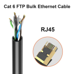 Jarnhng V&auml;litingimustes Cat 6 Etherneti kaabel 150 m, kiire Lan-v&otilde;rgukaabel, Bulk Cat 6 internetikaabel, 1 Gbps, 250 Mhz, Awg24 Utp Cca (150 meetrit, must)