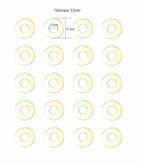Edc taskunoa tihend messingist seib kokkuklapitava noa asenduspadja r&otilde;nga p&ouml;&ouml;rleva tihvti seibi tihend noavalmistajatele 0,5x12,5x5,2 mm 20 tk