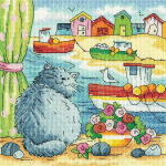 Heritage Crafts Aida Beach View loendatud ristpistes komplekt