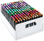 204 pliiatsi hoidja lauale, laua markerite hoidja, pliiatsi hoidja eemaldatava vaheseinaga, markerite, pliiatsite, pastapliiatsite, tindipliiatsite ja kunstipintslite hoidmiseks