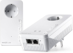 Devolo Magic 2 Wifi 6 Starter Kit, Wlan Powerline adapter, kuni 2400 Mbit/s, Mesh Wlan pesa, 2x Gigabit Lan, p&auml;&auml;supunkt, Dlan 2.0, valge
