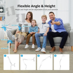 Spessn reguleeritav p&otilde;randastatiiv Ipad tahvelarvutitele, universaalne 360&deg; p&ouml;&ouml;ratav metallist hoidik Ipad Air, Ipad Pro, Ipad Mini, Galaxy Tab ja mobiiltelefonidele Ipad/iphonex/ipad Pro 4.5 ~ 13 tolli seadmetele, valge