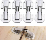 4 pakendi kapi hinged, 10,4 x 4,4 cm kruvitavad m&ouml;&ouml;bli hinged, ukse hinged kapi ustele, kapi hinged kapi uksele, puidust uksele, k&ouml;&ouml;gikapile