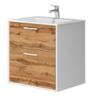 Vannitoa kapp valamu Euroliux AF-60, valge/pruun