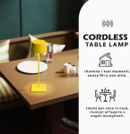 Palmina 842 led laualamp, dimmerdatav, 4400 mah led laualamp, juhtmevaba, ip54 kaitse, lamp sise-/v&auml;listingimustes kasutamiseks, sobib &otilde;htus&ouml;&ouml;giks, lugemiseks, magamistuppa, aeda ja paljuks muuks, kollane