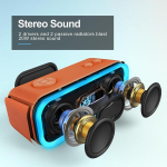 Doss Soundbox Pro bluetooth k&otilde;lar, 20 W stereoheli, lisabass, Ipx6 veekindel, 20 tundi aku, v&auml;rviline valgus, bluetooth-k&otilde;lar &otilde;ue, randa, koju, aeda, oranž
