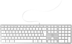Mobility Lab Ml311838 juhtmega klaviatuur inglise Qwerty klaviatuuripaigutusega Mac-ile &ndash; valge/h&otilde;bedane