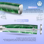 Xyj roostevabast terasest jaapani gyuto nuga koos tupega, 7,5-tolline professionaalne koka nuga k&ouml;&ouml;gin&otilde;ud, laser-damaskuse mustriga tera, lihakirves v&auml;ljas telkimiseks ja grillimiseks