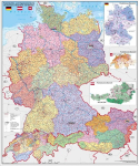 Saksamaa-austria-&scaron;veitsi postiindeksite ja organisatsioonide kaart: seinakaart/plakat, uus v&auml;ljaanne