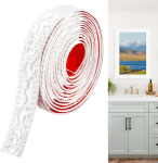 Junart 300 cm x 3.6 cm painduvad seinapaneelid, isekleepuvad, 3d seinapaneel seinale, peeglile, raamile, laele, kapile, plaadile, teleri taustale, kodukaunistuseks (valge)
