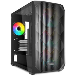 PC korpus mATX - SHARKOON - MK3 RGB - Karastatud klaas - 4 ventilaatorit - USB-C