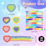 Helkurkleebised jalgrattale, 31 helkurkleebise pakend, h&auml;sti n&auml;htavad helkurribad, veekindlad jalgrattakleebised raamile, ohutus helkurteip (s&uuml;da)